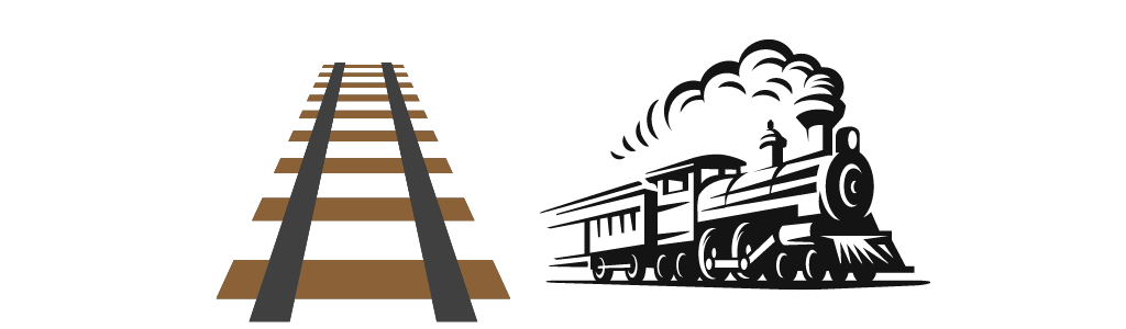 clipart of railroad and train