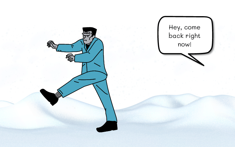 In Mary Shelley's Frankenstein, Victor goes on a wild goose chase for his monster in the Arctic.