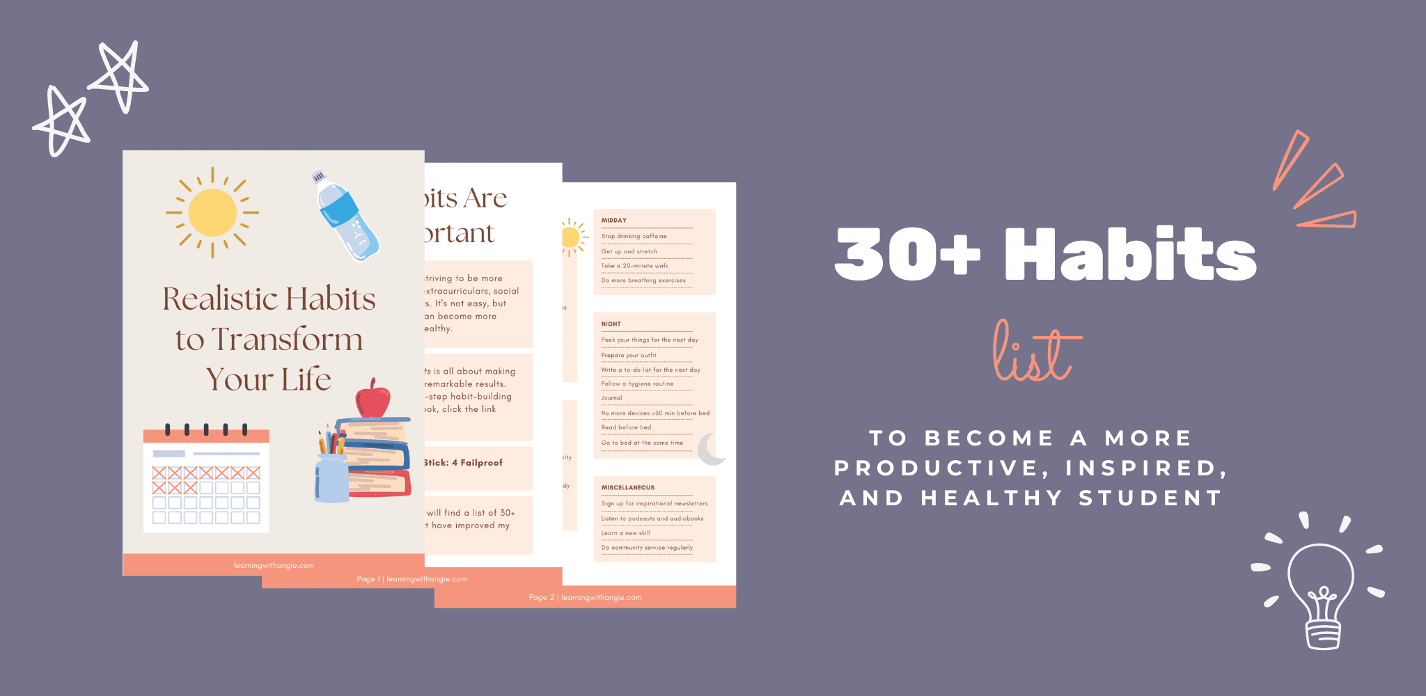 Download this list of 30+ daily habits to improve your life.