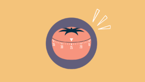 image of a study timer app with the timer in the shape of a strawberry