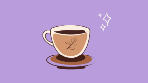 Vector of a mug of hot coffee