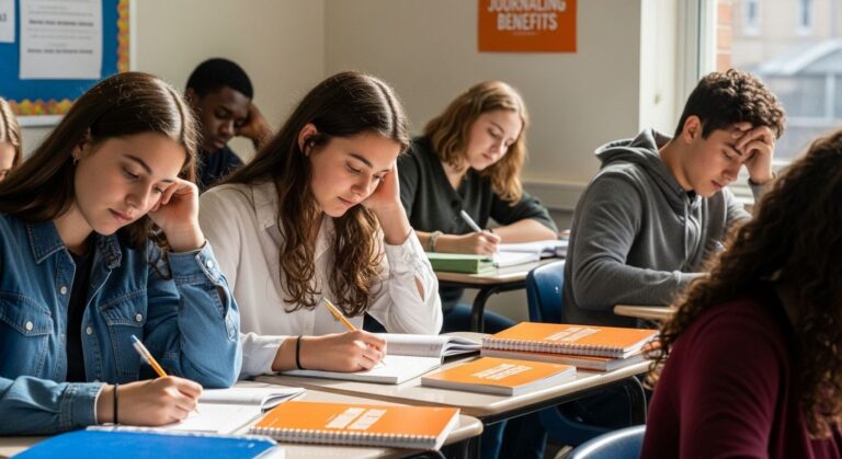 student journaling classroom