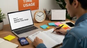time management steps log