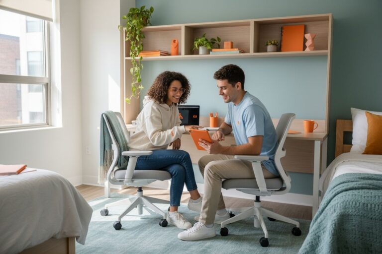 study dorm space, productive, aesthetic