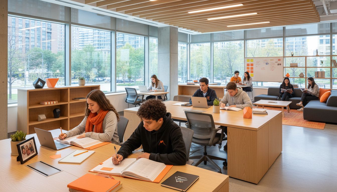 motivated students studying