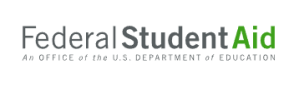Federal Student Aid logo with Federal Student in gray and Aid in green. Below, it says An Office of the U.S. Department of Education in smaller gray text.
