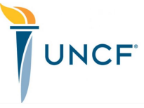 UNCF logo with a stylized blue and gold torch to the left of the letters “UNCF” in blue on a white background.