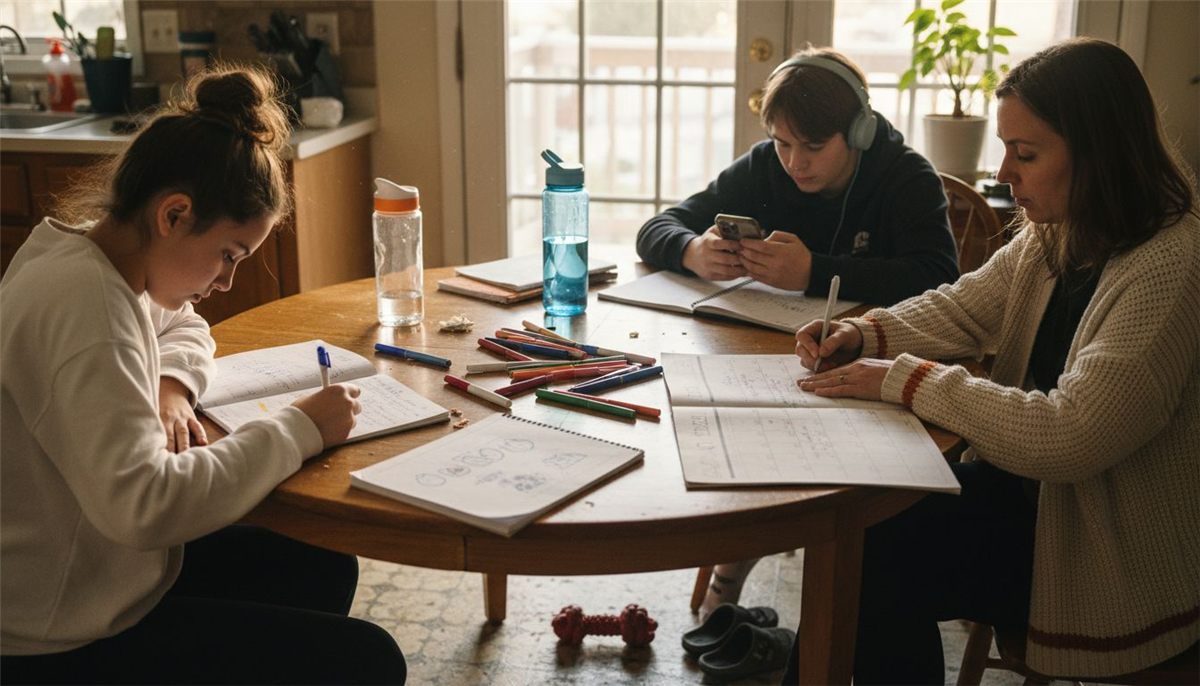 Planning homeschool club activities around kitchen table