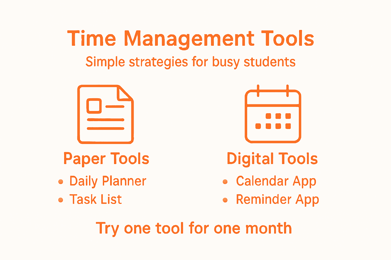 Infographic about practical time management tools