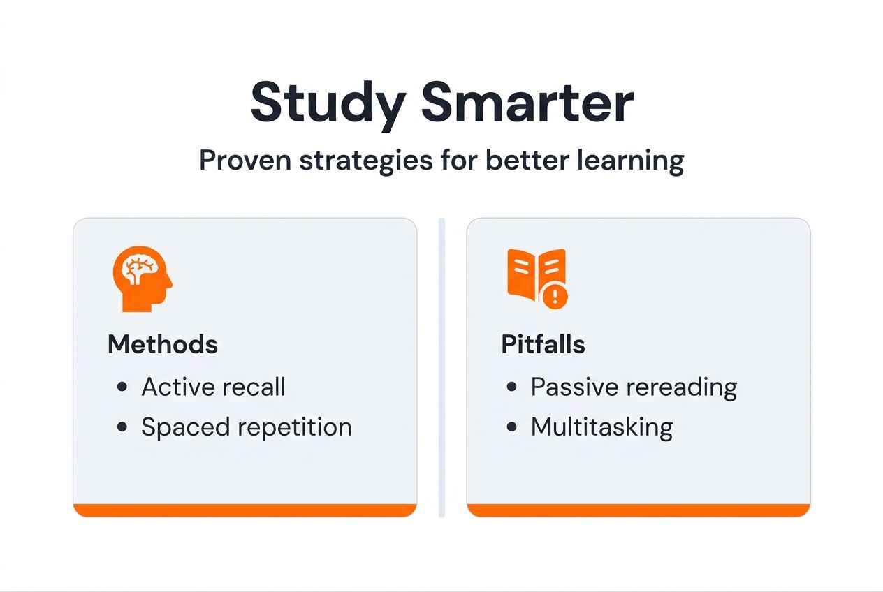Infographic summarizing evidence-based student study strategies