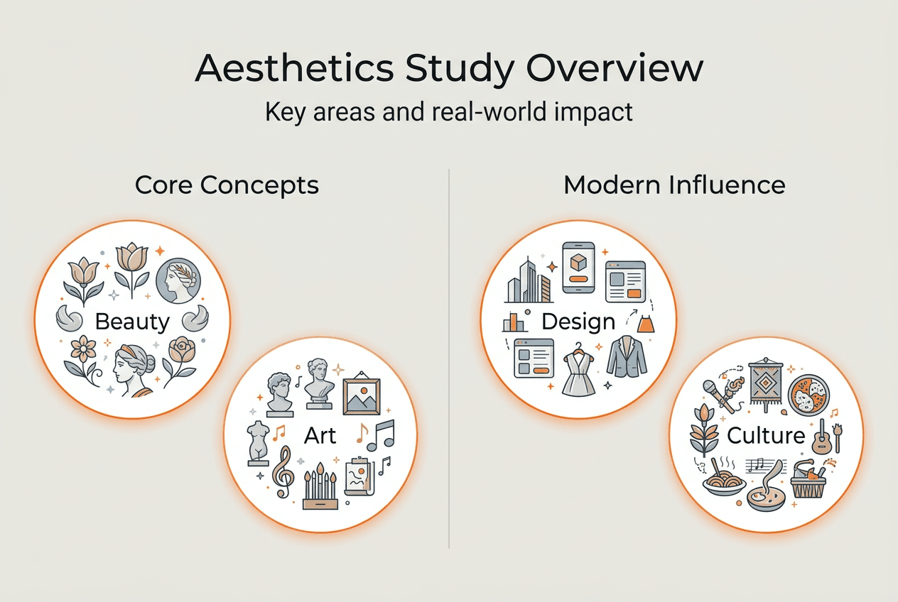 Infographic of aesthetic study core areas