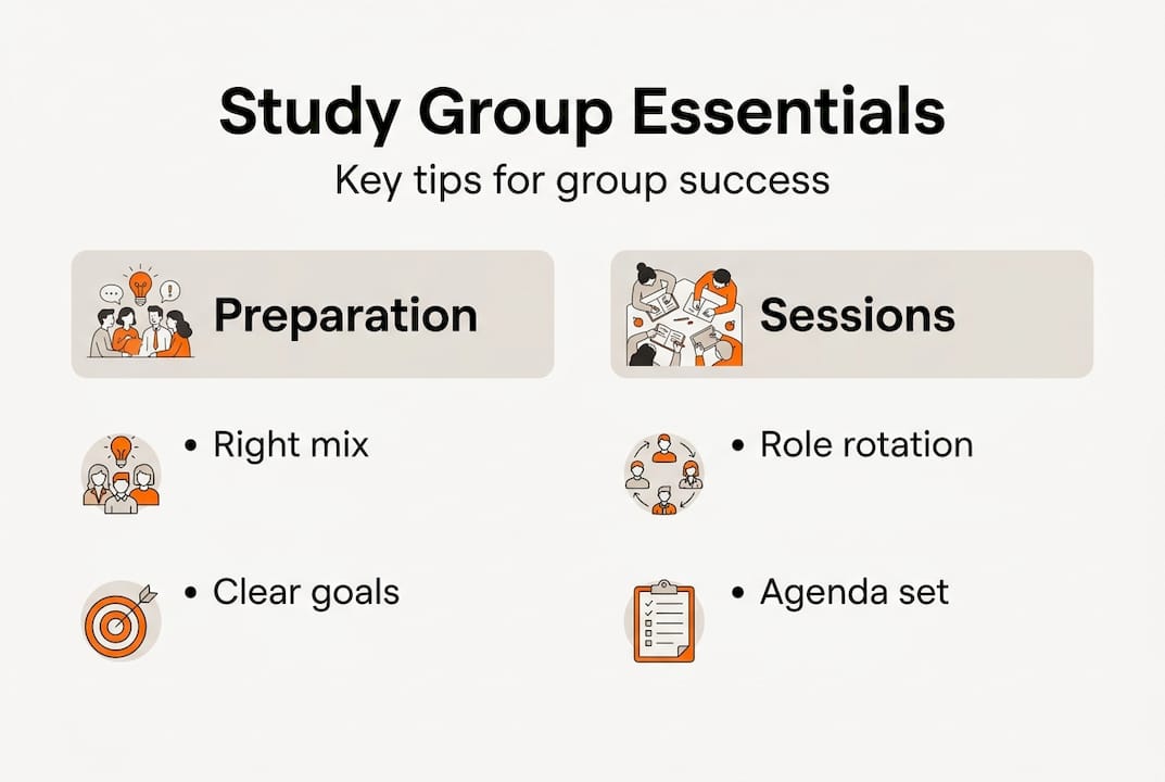 Infographic on study group essentials