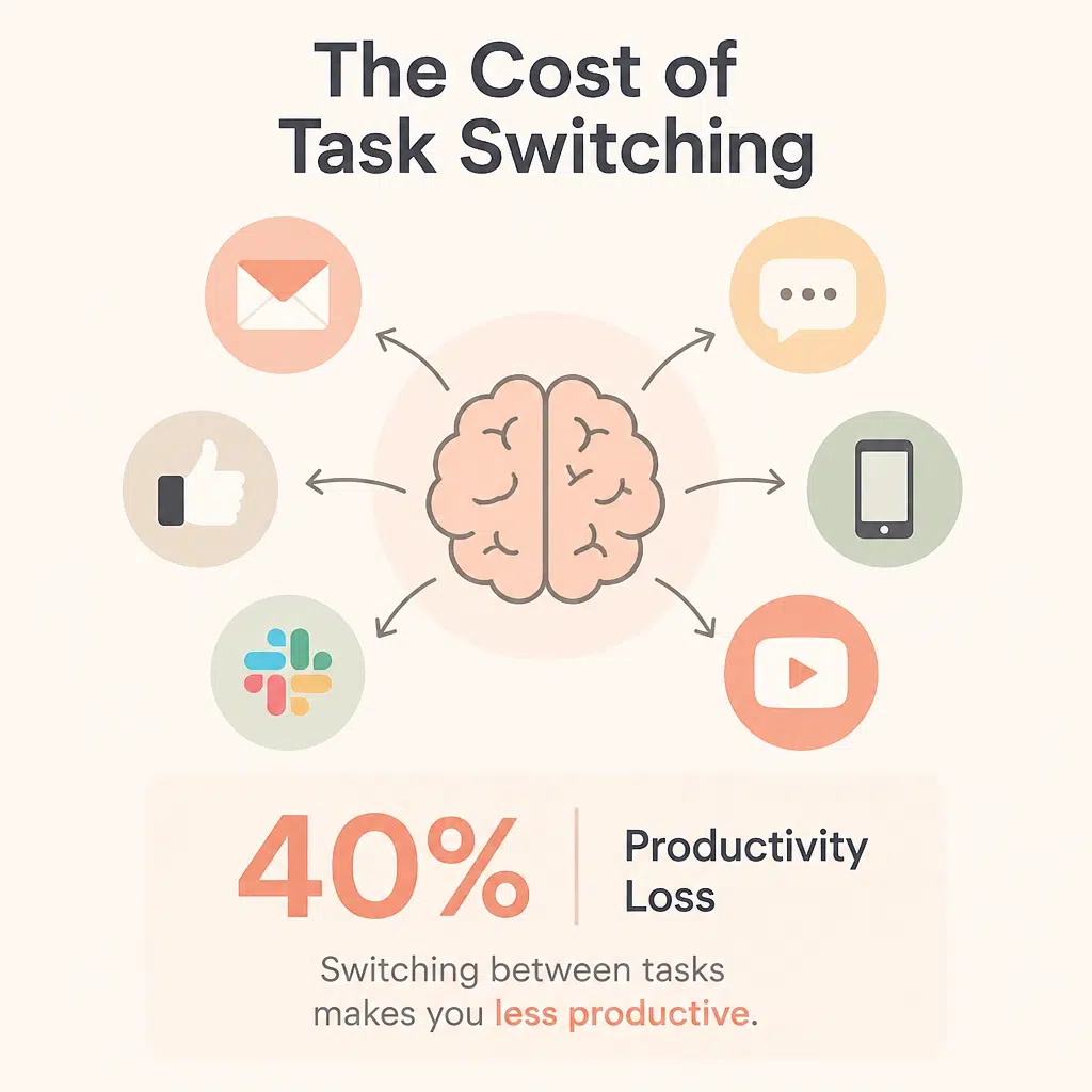 The Cost of Task Switching Infographic