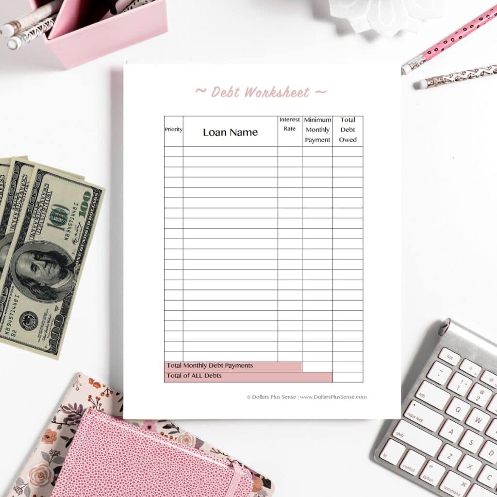 Debt Worksheet
